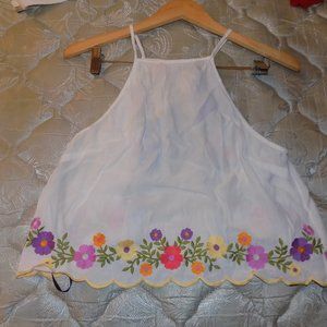 Floral Backless Crop Top